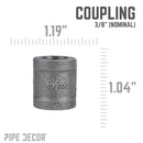 3/8 in. Black Coupling