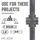 3/8 in. Black Cross