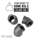 2 in. Black 45 Degree Elbow