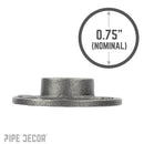 3/4 in. Black Mini Flange
