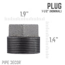 1 1/2 in. Black Plug
