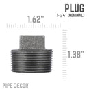1 1/4 in. Black Plug