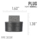 1 1/4 in. Black Plug