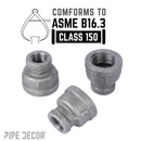 1 1/2 in. x 1 in. Black Reducing Coupling