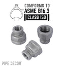 1 1/4 in. x 1/2 in. Black Reducing Coupling