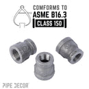 1/2 in. x 3/8 in. Black Reducing Coupling