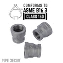 1 in. x 3/4 in. Black Reducing Coupling