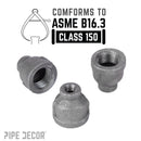 1/4 in. x 1/8 in. Black Reducing Coupling