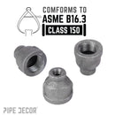 1/4 in. x 1/8 in. Black Reducing Coupling