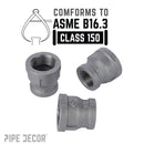 2 in. x 1 1/4 in. Black Reducing Coupling