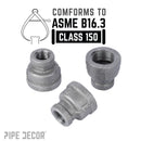2 in. x 1 in. Black Reducing Coupling