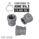 3/4 in. x 1/2 in. Black Reducing Coupling