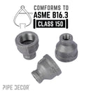 3/4 in. x 1/4 in. Black Reducing Coupling