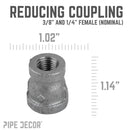 3/8 in. x 1/4 in. Black Reducing Coupling