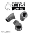 2 in. Black 45 Degree Street Elbow
