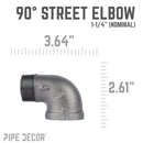 1 1/4 in. Black 90 Degree Street Elbow