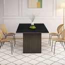 Dining Table 78 Inch Black Rectangular Farmhouse Kitchen