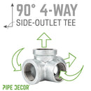 1 1/4 in. Galvanized Iron Side Outlet Tee