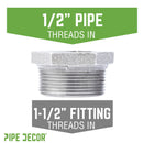 1 1/2 in. x 1/2 in. Galvanized Iron Bushing