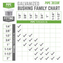 1 in. x 1/2 in. Galvanized Iron Bushing