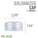 2 in. Galvanized Iron Cap