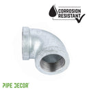 1 1/4 in. Galvanized Iron 90 Degree Elbow