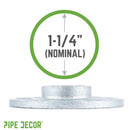 1 1/4 in.  Galvanized Iron Floor Flange