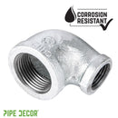 2 in. x 1 1/2 in. Galvanized Iron Reducing Elbow