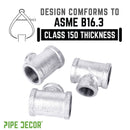 1 1/4 in. x 1 1/4 in. x 1 in. Galvanized Iron Reducing Tee