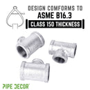 3/4 in. x 3/4 in. x 1/2 in. Galvanized Reducing Tee