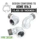 2 in. Galvanized Iron 90 Degree Street Elbow