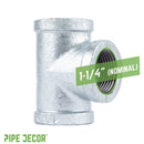 1 1/4 in. Galvanized Iron Tee