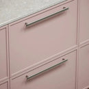 Satin Steel "Flow" T-Bar Cabinet Knob and Drawer Pull