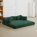 78.8 inch  Modular sofa, convertible pudding block sofa, floor-standing sofa bed with armrests and comfortable sofa bed, compression sofa for living room and bedroom -  (Green)