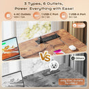 Sixty Three Inch L Shaped Desk USB Port Ergonomic Workspace