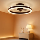 19.7 Inch Low Profile Ceiling Fan With Light Remote