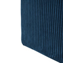 Upholstered Square Ottoman,Navy Blue