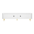 U-Can 78.7''Minimalist TV Stand for TVs up to 85 Inches, Modern Entertainment Center Media Console with 4 Spacious Cabinets for Living room(OLD SKU: SJ000125AAK)