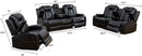Black 3Piece Power Recliner Sofa Set With LED Light