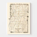 Vintage Map of Rensselaer County, New York 1854