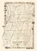 Vintage Map of Rensselaer County, New York 1854