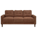 Bowen II 2-piece Fabric Upholstered Track Arm Sofa Set Rust