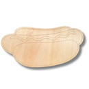 Unfinished Wood Etched Hot Dog Shape | Paint By Line Crafts | up to 30" DIY