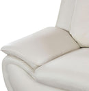 Cream White 2 Piece Faux Leather Sofa Set Living Room