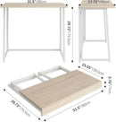 31.5 Inch Folding Desk For Small Spaces Natural White
