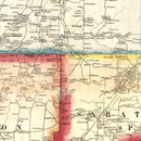 Vintage Map of Saratoga County, New York 1856
