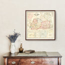 Vintage Map of Queens County, New York 1859