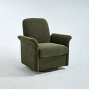 Swivel Accent Chair Modern Barrel Armchair with Wood Base for Bedroom Reading Waiting Living Room