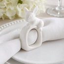 Porcelain Climbing Bunny Napkin Rings - Set of 4