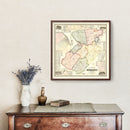 Vintage Map of Middlesex County, New Jersey 1861